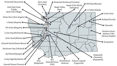 washington casino map - casinos in washington state